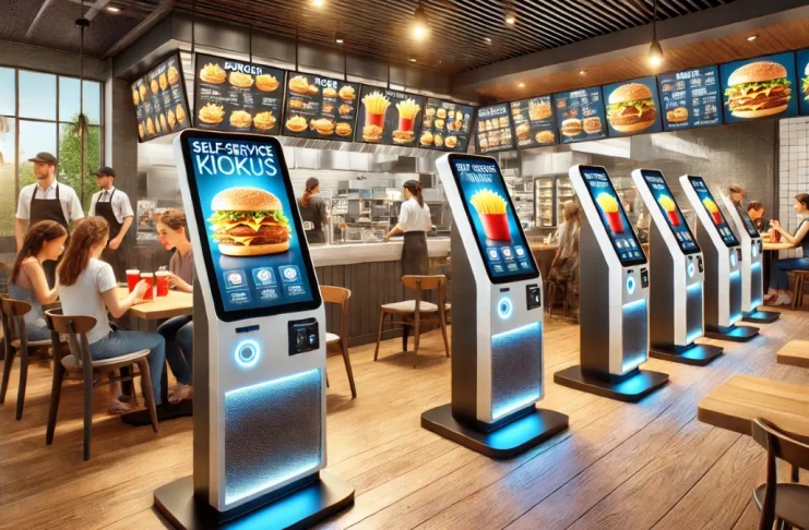 Kiosk Fast Food, self-service kiosks, fast-food industry, quick-service restaurants, ordering technology, customer convenience, automated ordering, personalized dining, fast-food kiosks,
